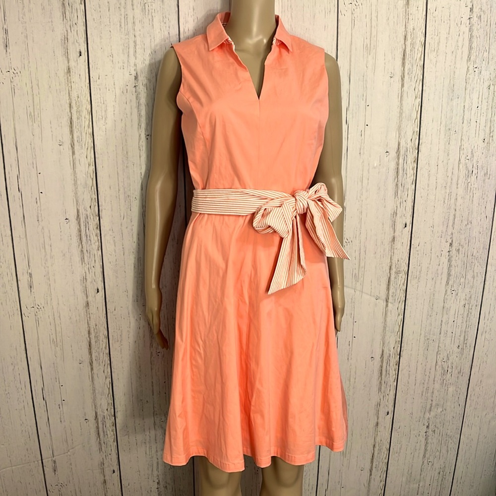NWOT Sara Campbell Peach Fit & Flare Sleeveless Dress Size 6